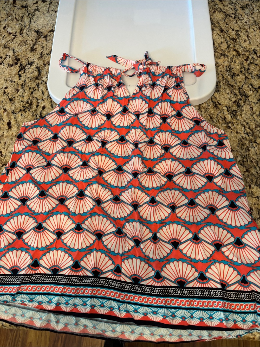 crown & ivy Coral and Teal Halter Tank Top for Girls